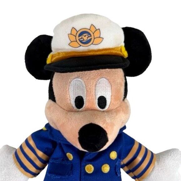 Disney Cruise Line Captain Mickey Mouse Plush Stuffed Animal Toy 12” Inches Blue - Picture 4 of 11
